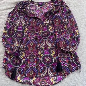 Zac & Rachel Purple Paisley Blouse